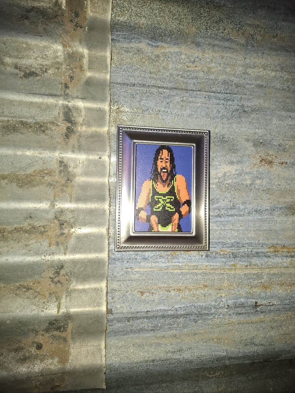 8 Bit X-Pac Degeneration X Retro Wrestling Framed Mini Art Print By Neon Nicho